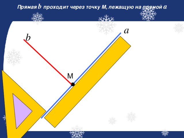 Прямая b проходит через точку М, лежащую на прямой а а b М