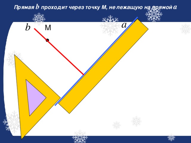 Прямая b проходит через точку М, не лежащую на прямой а а b М