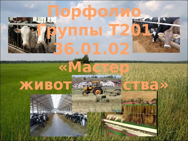 Порфолио Группы Т201 36.01.02 «Мастер животноводства»