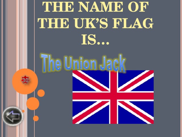 THE NAME OF THE UK’S FLAG IS…