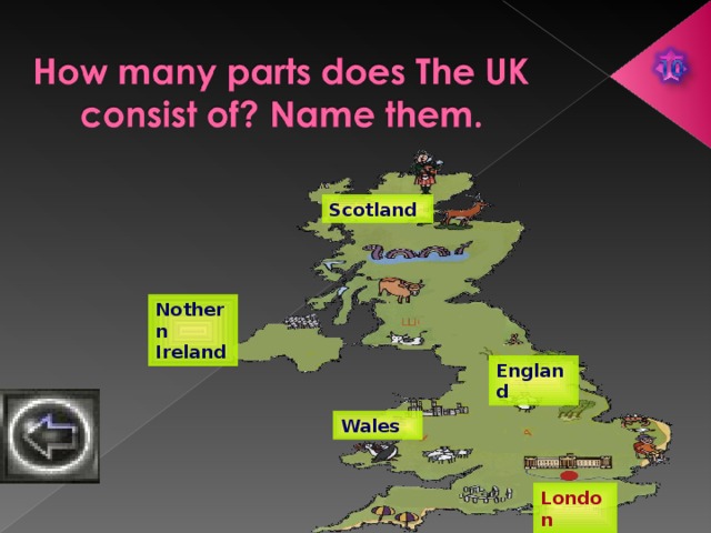 Scotland Nothern Ireland England Wales London