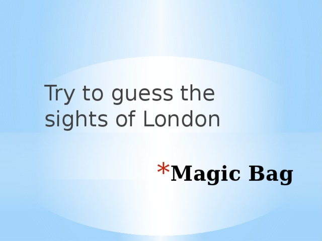 Try to guess the sights of London