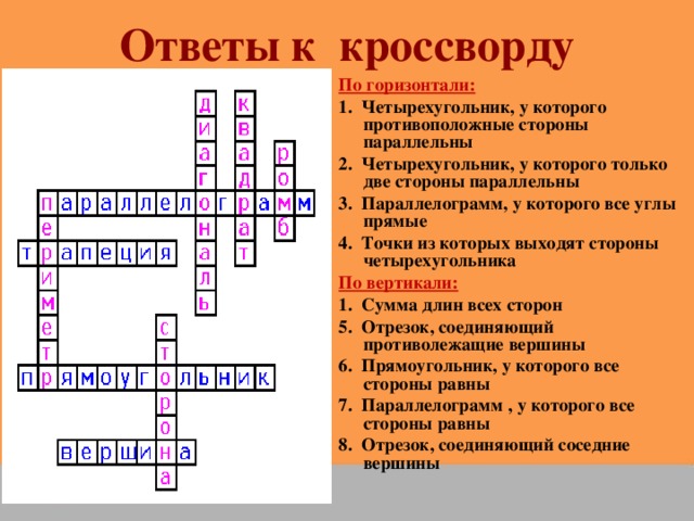 Кроссворд на тему тела и фигуры вращения. Математический кроссворд с ответами. Кроссворд на тему параллельные прямые.