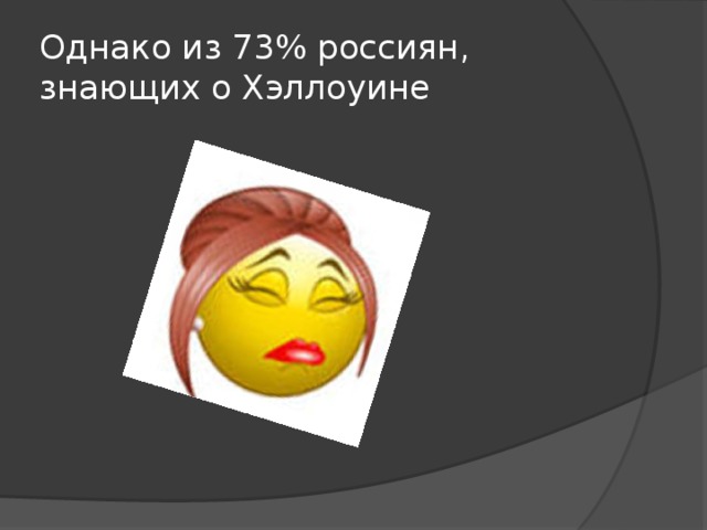 Однако из 73% россиян, знающих о Хэллоуине