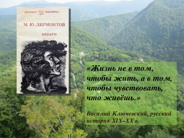 «Жизнь не в том, чтобы жить, а в том, чтобы чувствовать, что живёшь.»  Василий Ключевский, русский историк XIX–XX в.