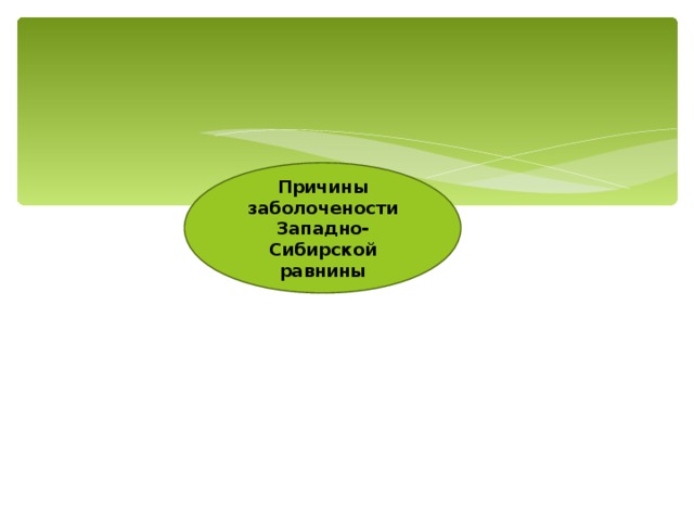 Причины заболочености Западно-Сибирской равнины