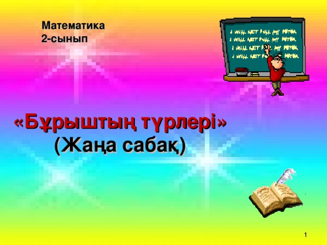 Математика  2-сынып «Бұрыштың түрлері» (Жа ң а сабақ)