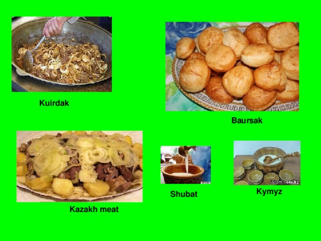 Kuirdak Baursak Kymyz Shubat Kazakh meat