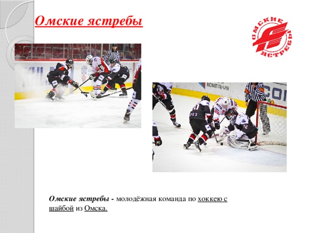Омские ястребы Омские ястребы - молодёжная команда по  хоккею с шайбой  из  Омска.