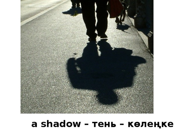 a shadow – тень – көлеңке