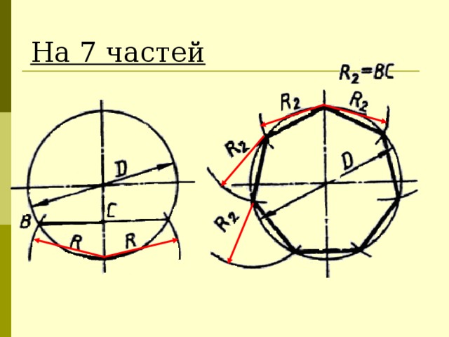 Разделить на 7 частей