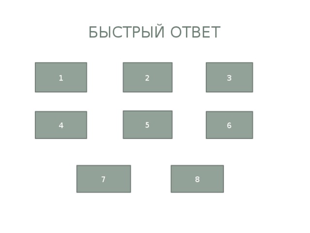 Быстрый ответ 1 2 3 5 4 6 7 8