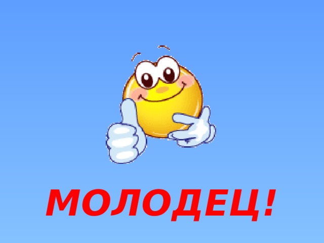 МОЛОДЕЦ!