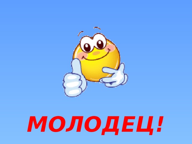 МОЛОДЕЦ!