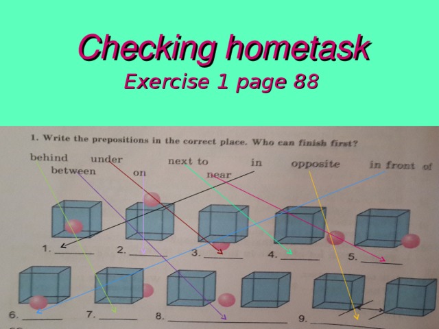 Checking hometask Exercise 1 page 88