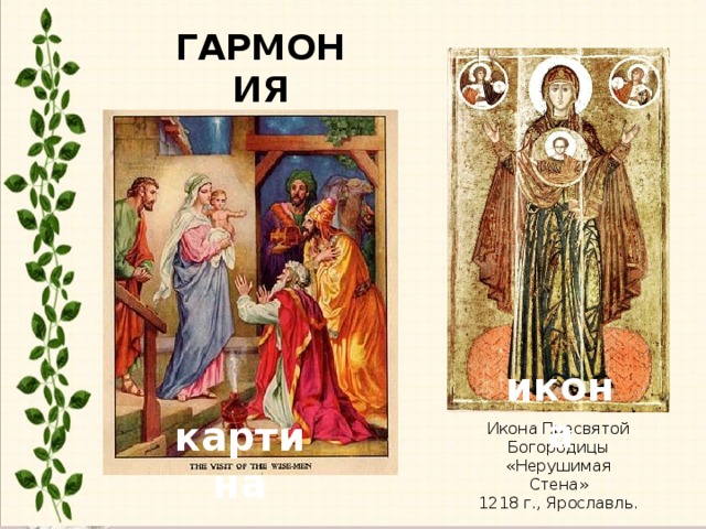 ГАРМОНИЯ ЛИНИЙ икона картина Икона Пресвятой Богородицы «Нерушимая Стена» 1218 г., Ярославль.