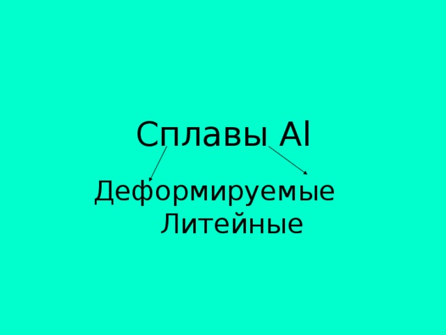 Сплавы Al Деформируемые Литейные