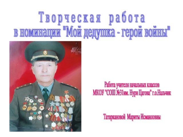 Проект мой дед герой