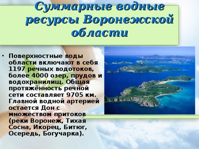 Суммарные водные ресурсы Воронежской области
