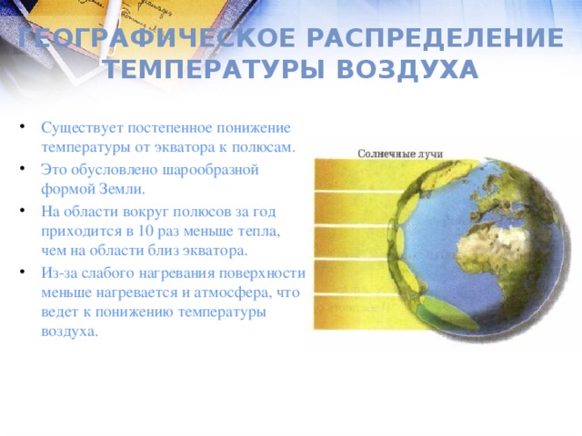 Географическое распределение температуры воздуха