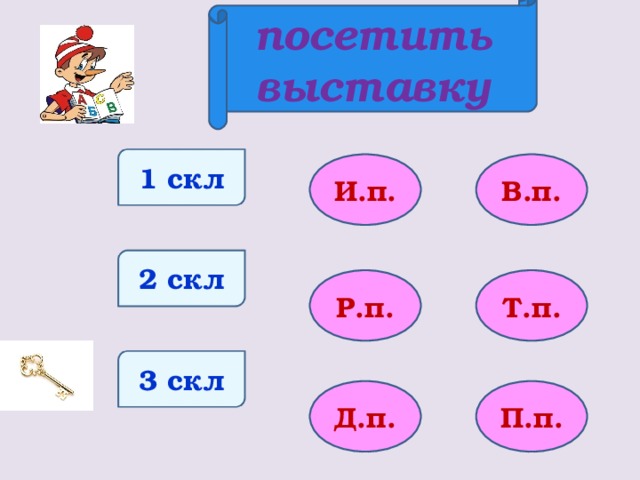 посетить выставку 1 скл И.п. В.п. 2 скл Р.п. Т.п. 3 скл Д.п. П.п.