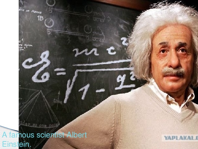 A famous scientist Аlbert Einstein.