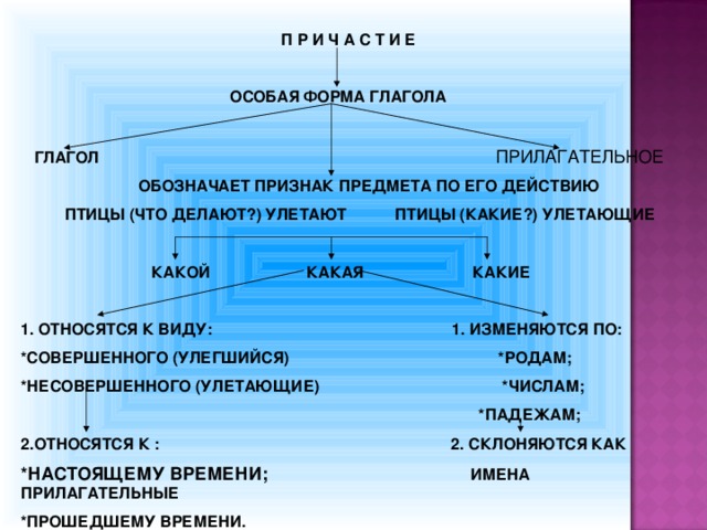 Имеют особые формы