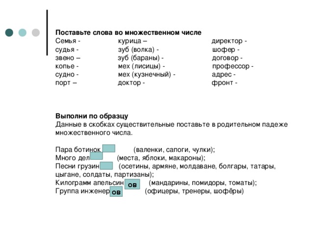 Множественное число тренер как правильно. Слова во множественном числе. Копье во множественном числе. Слова во мн числе. Курица во множественном числе.