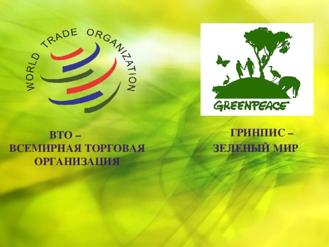 Гринпис –   Вто – всемирная торговая организация зеленый мир
