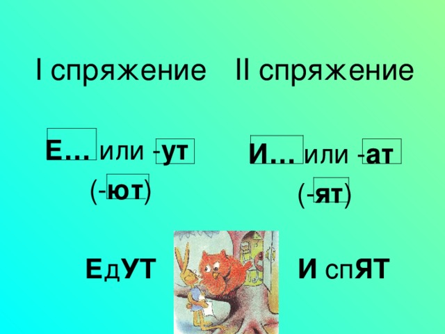 Ат ят ут ют какое спряжение. УТ ют АТ ят спряжение. Окончания УТ ют. Спряжение глаголов УТ ют. Суффиксы АТ ят УТ ют.