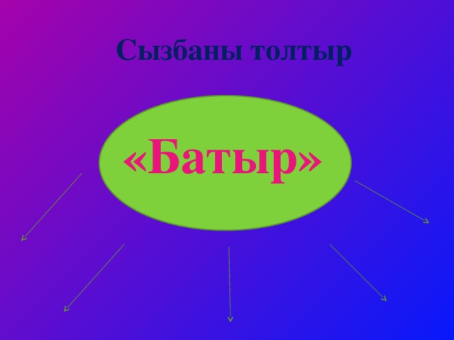 Сызбаны толтыр «Батыр»