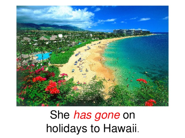 She has gone on holidays to Hawaii .