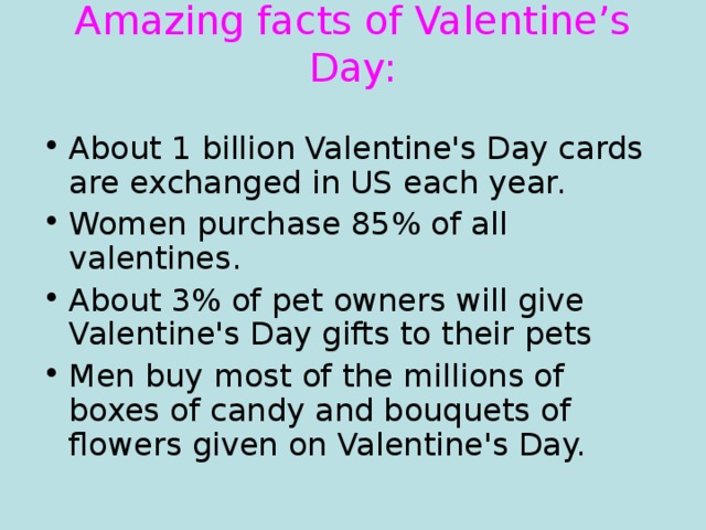 Amazing facts of Valentine’s Day: