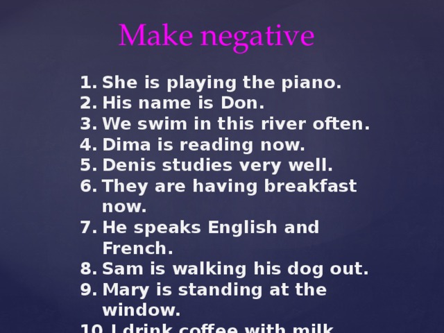 Make negative