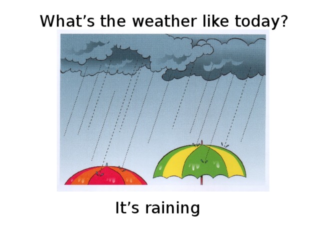 What’s the weather like today? It’s raining