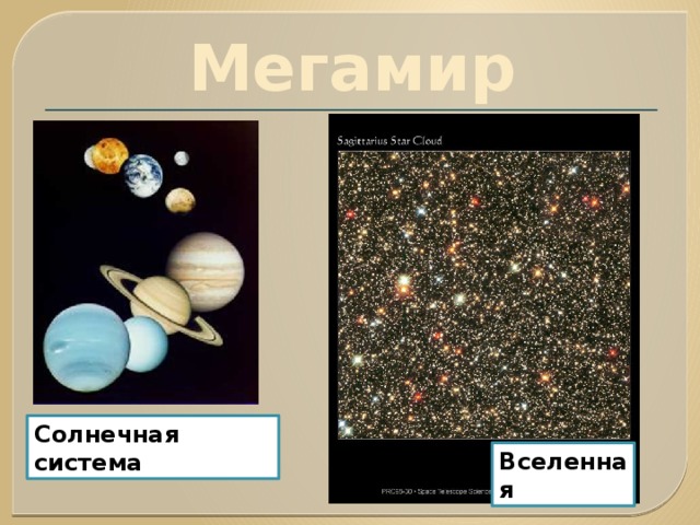 Мегамир Солнечная система Вселенная