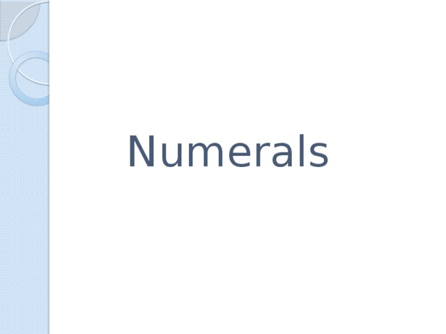 Numerals