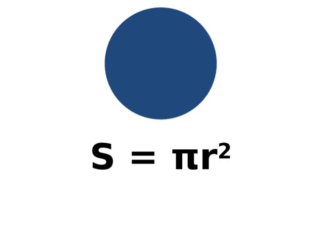 S = πr 2