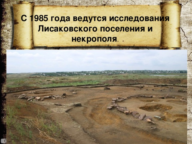 С 1985 года ведутся исследования Лисаковского поселения и некрополя .  http://pedsovet.su /