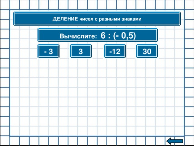 УМНОЖЕНИЕ чисел с разными знаками Вычислите: - 2,2 * ( - 0,3) 6,6 - 6,6 0,66 66