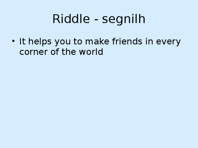 Riddle - segnilh