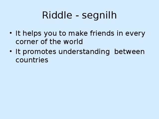 Riddle - segnilh