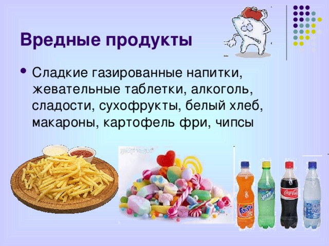 Вредные продукты