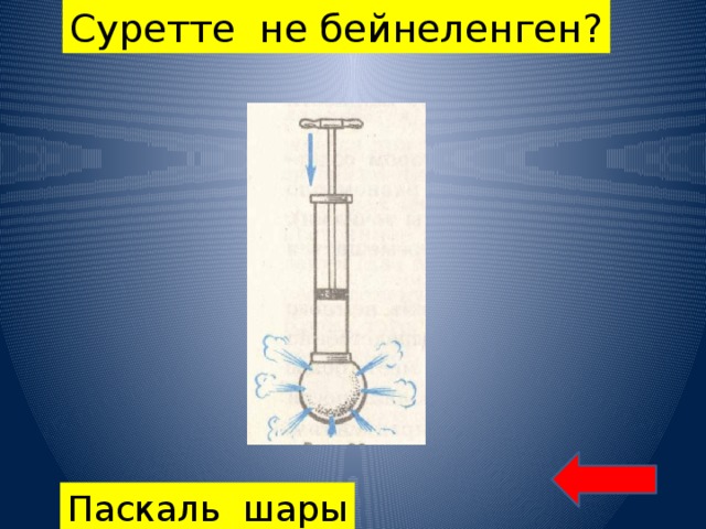 Суретте не бейнеленген? Паскаль шары