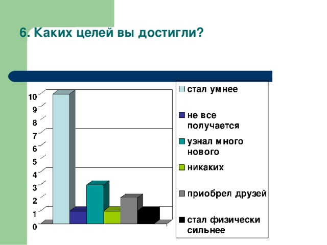 6. Каких целей вы достигли?