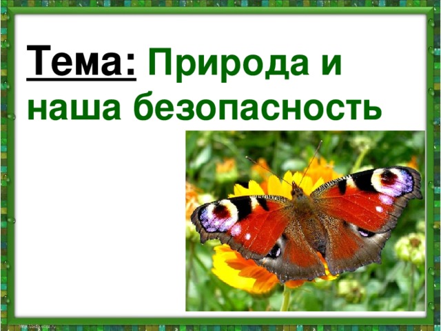 Презентация на тему природа и наша безопасность 3 класс окружающий мир