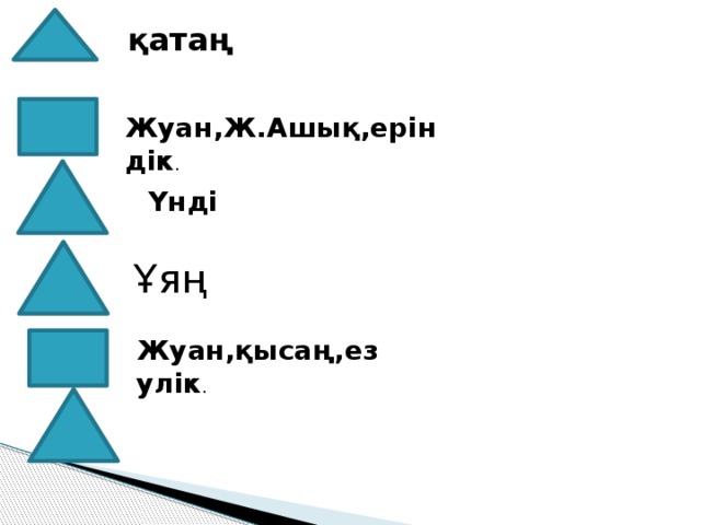 қатаң Жуан,Ж.Ашық,еріндік . Үнді Ұяң Жуан,қысаң,езулік .