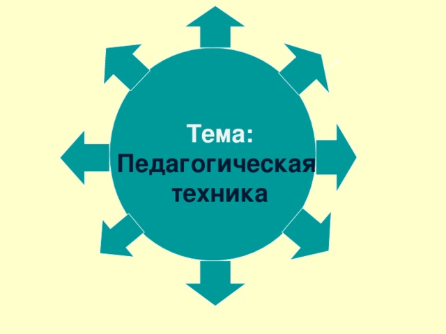 Тема:  Педагогическая  техника