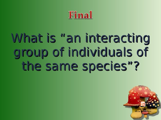 What is “an interacting group of individuals of the same species”?
