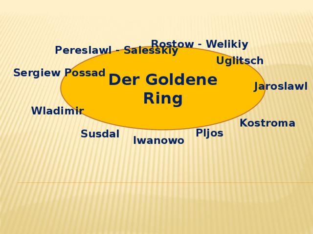 Rostow - Welikiy Pereslawl - Salesskiy Der Goldene Ring Uglitsch  Sergiew Possad Jaroslawl  Wladimir  Kostroma  Pljos  Susdal  Iwanowo